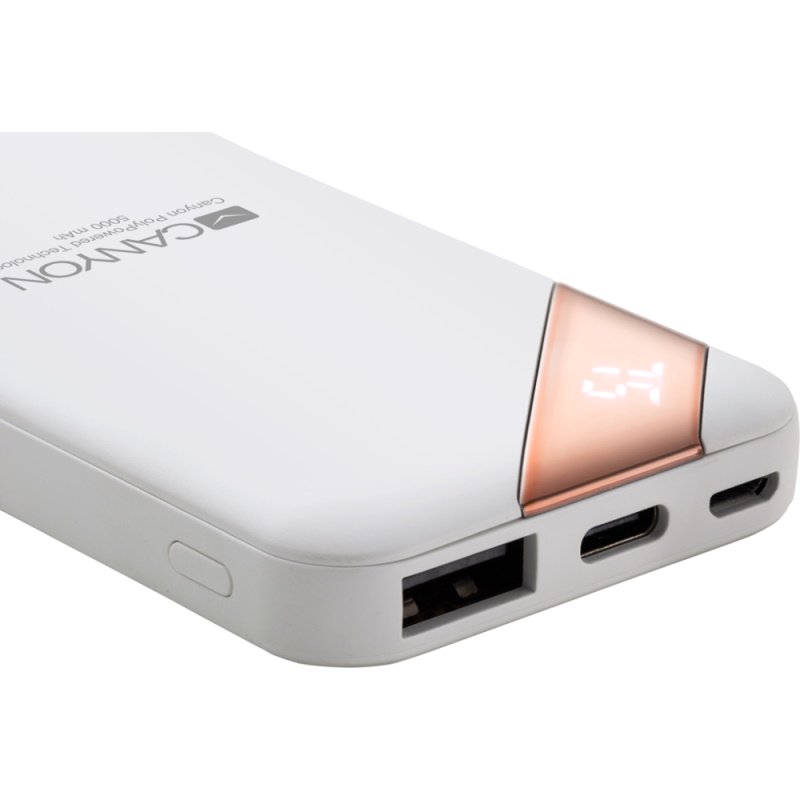 Power Bank Canyon CNE-CPBP5W 5000mAh белый купить,NaN