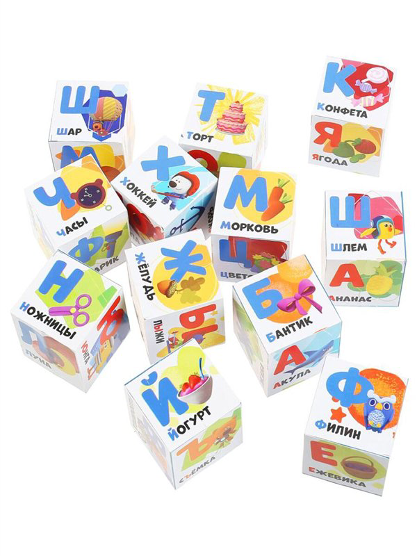 Набор кубиков Мимимишки  Азбука 12шт купить,NaN