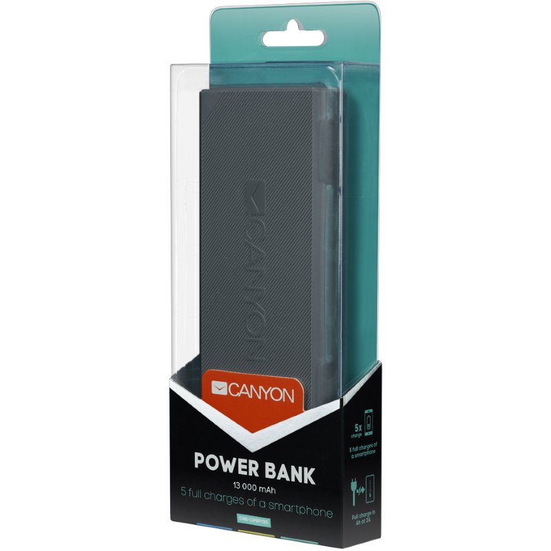 Power Bank Canyon CNE-CPBF130DG 13000mAh серый