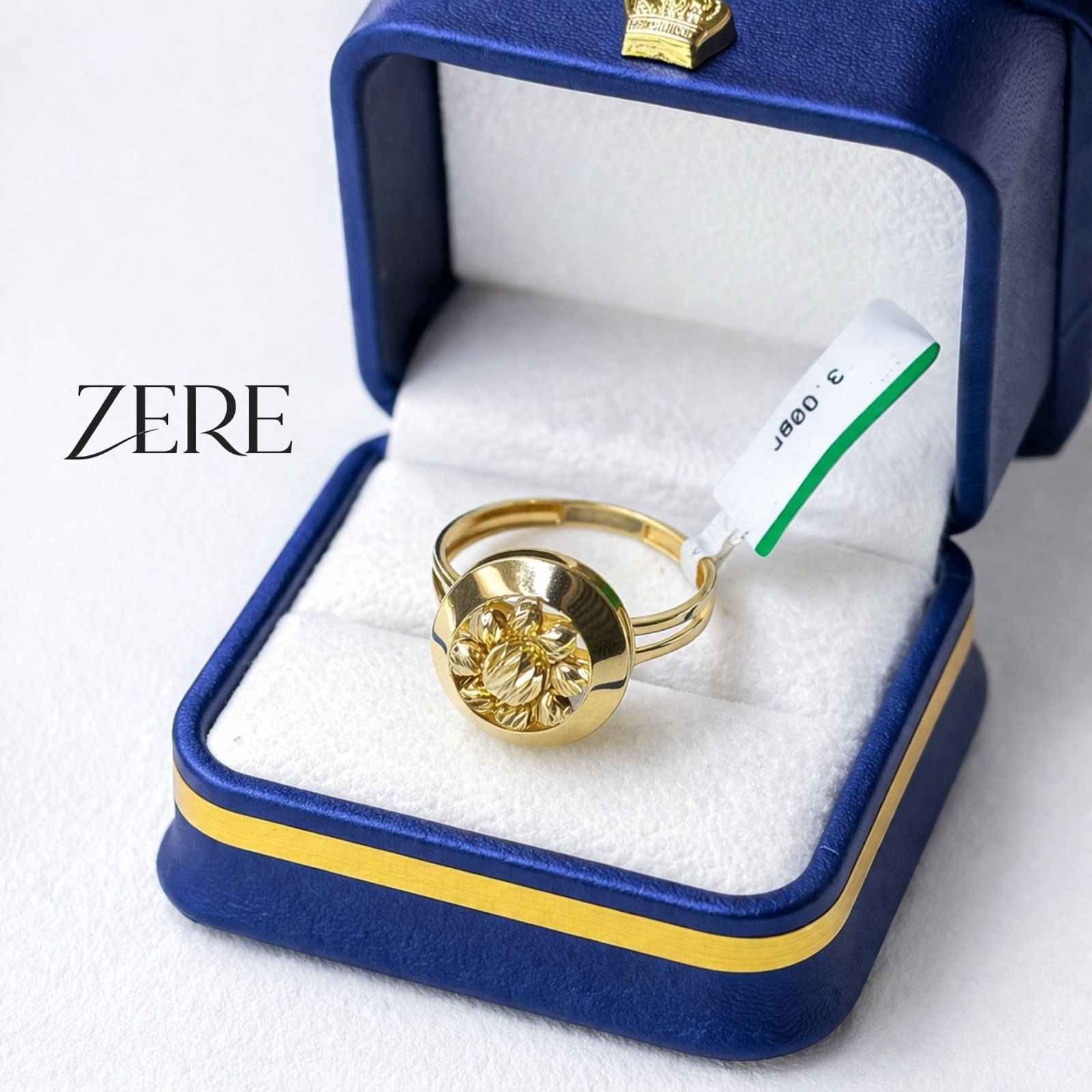 Кольцо Zere круглый цветок 20.5р 3.0гр  купить,238700