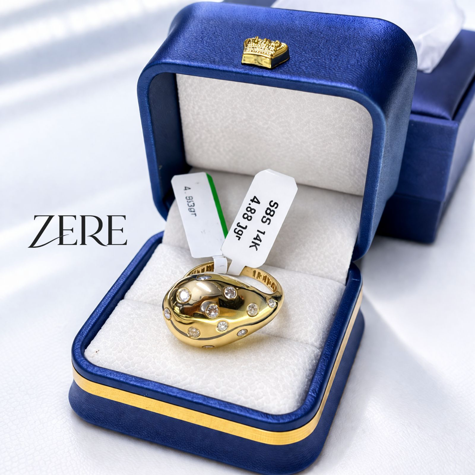 Кольцо Zere объемное 18р 4.83гр  купить,387260
