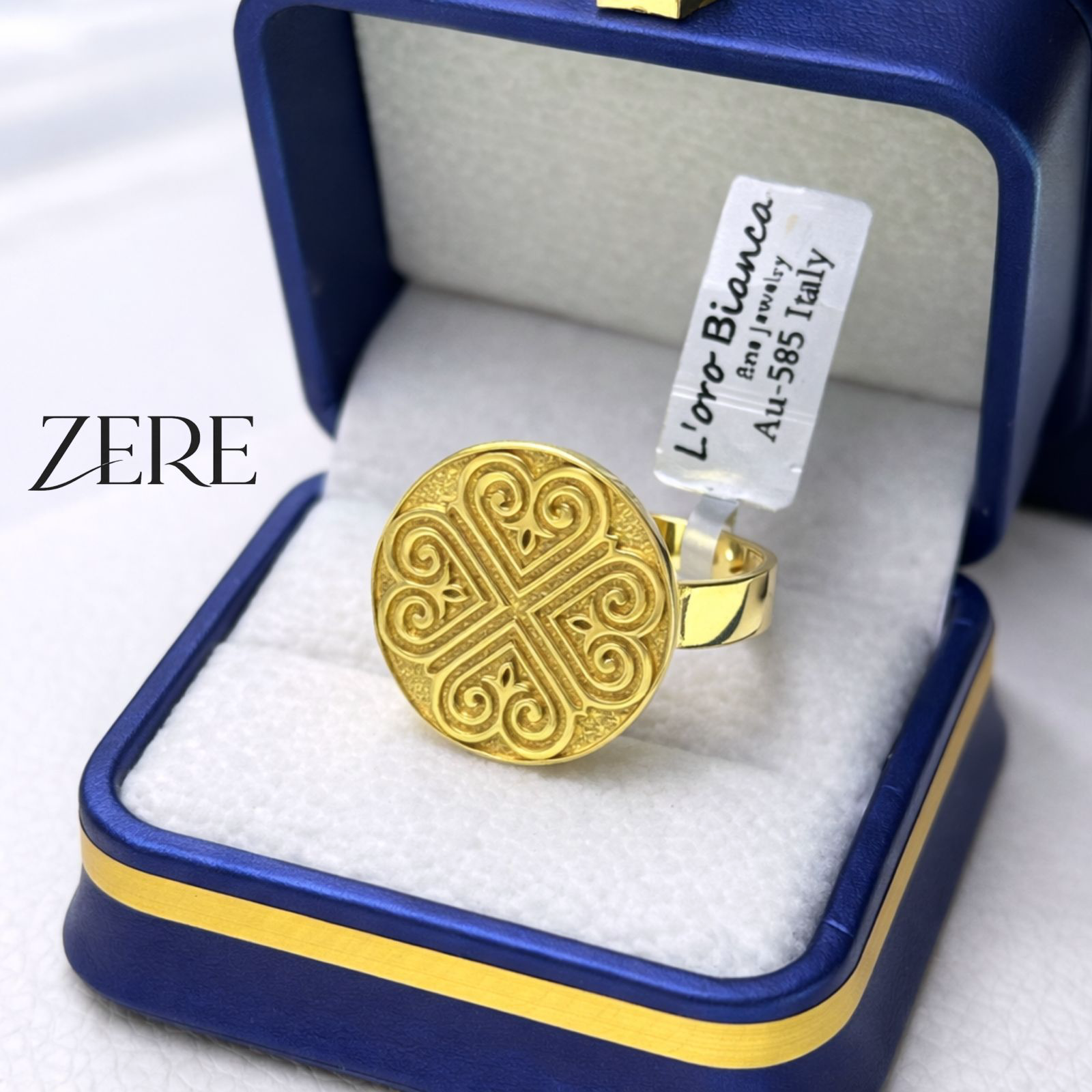 Кольцо Zere декоративным орнаментом 19р 8.0гр  купить,751200