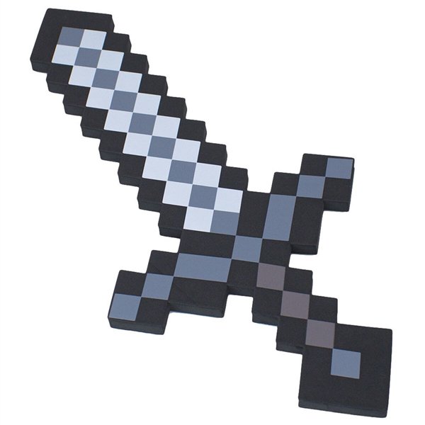Меч Minecraft Коричневый пиксельный 45см PC99841