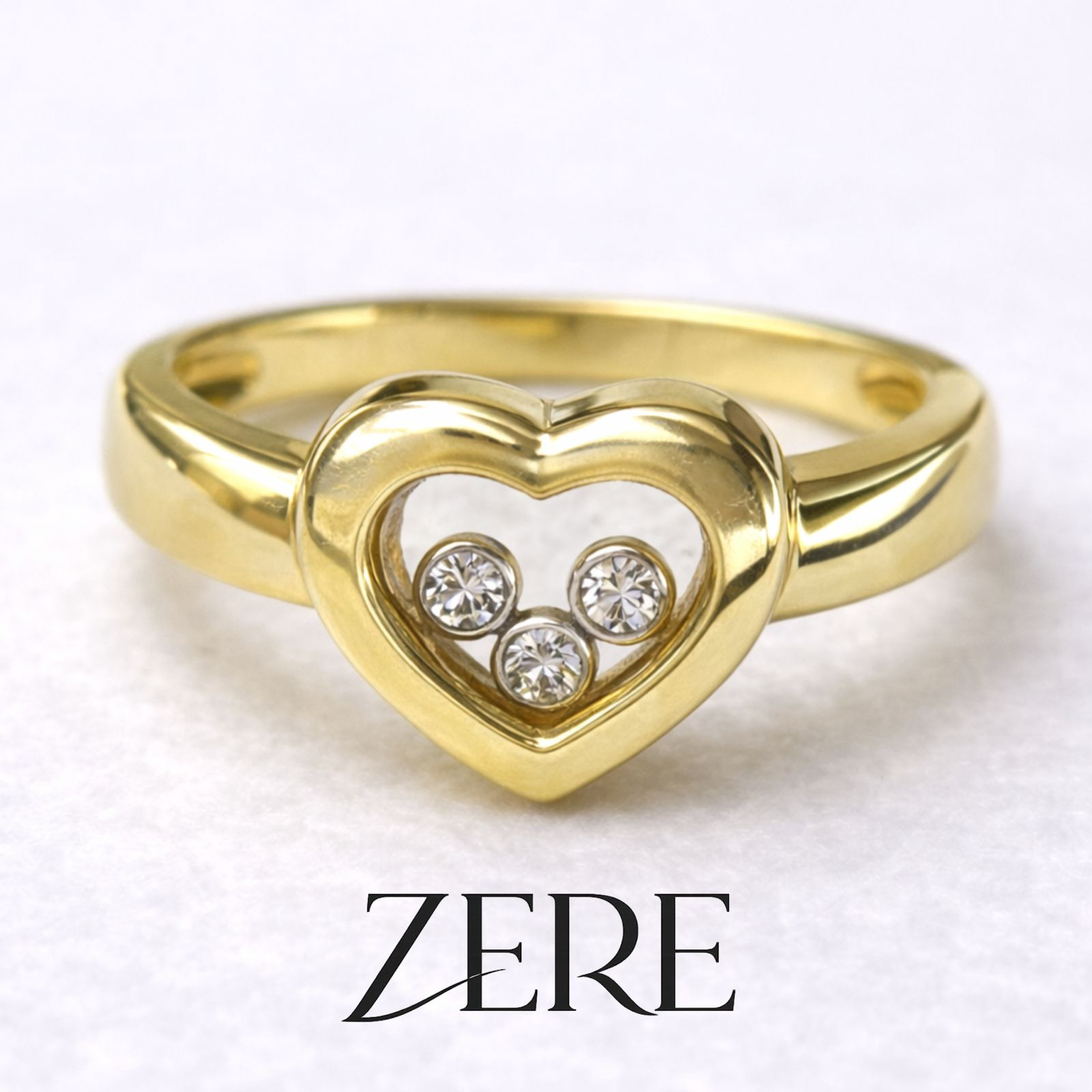 Кольцо Zere сердце с камнями 18р 4.39гр купить,353375