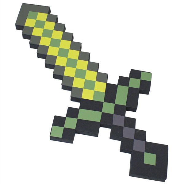 Меч Minecraft Золотой пиксельный 45см PC99842