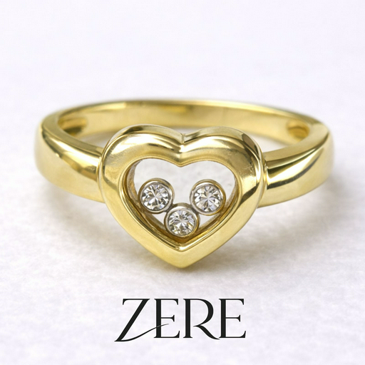Кольцо Zere сердце с камнями 18р 4.39гр