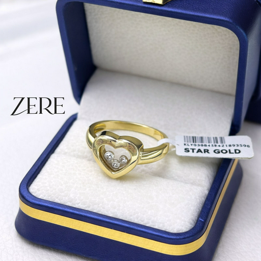 Кольцо Zere сердце с камнями 18р 4.39гр