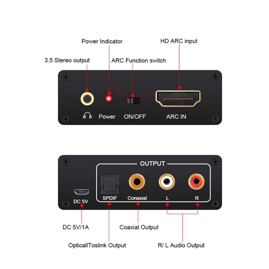 Переходник HDMI ARC Audio Extractor
