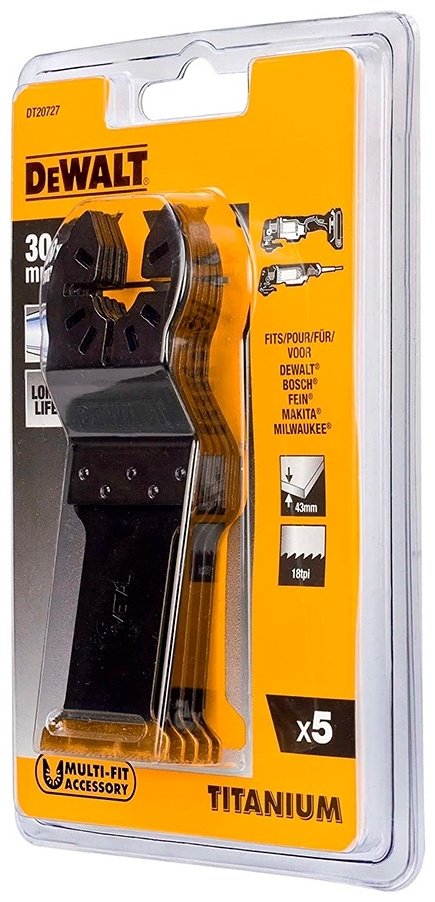 Пильное полотно DeWALT 43 мм, 5 шт. арт. DT20727-QZ