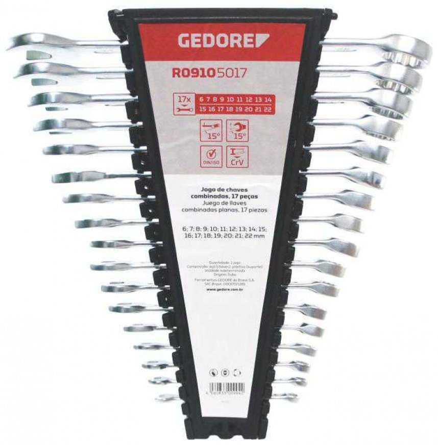 Gedore набор ключей комбинированный 6-22 мм R09105017, 17 шт