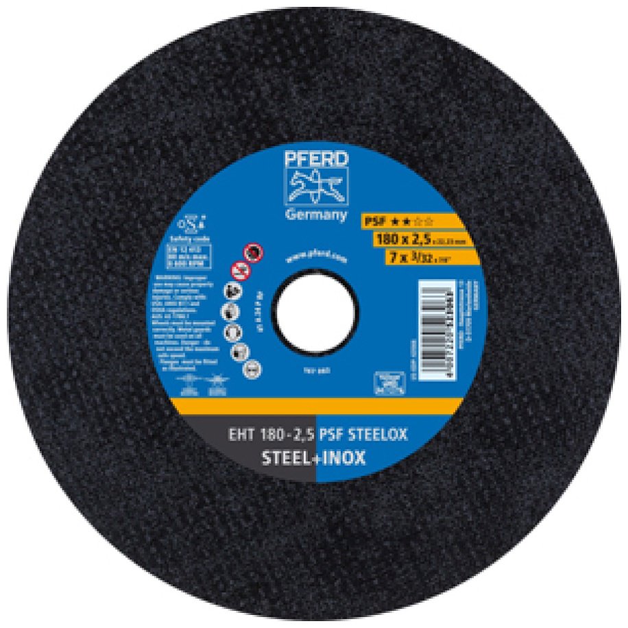 Диск отрезной по металлу 180x22.23х2.5 мм, Pferd EHT 180-2,5 PSF STEELOX купить,NaN