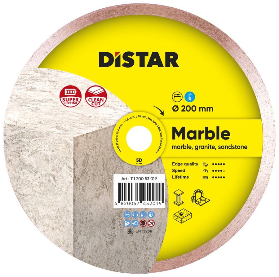 Диск отрезной алмазный 200x25.4х1.6 мм, Distar Marble 200x25.4 купить,NaN