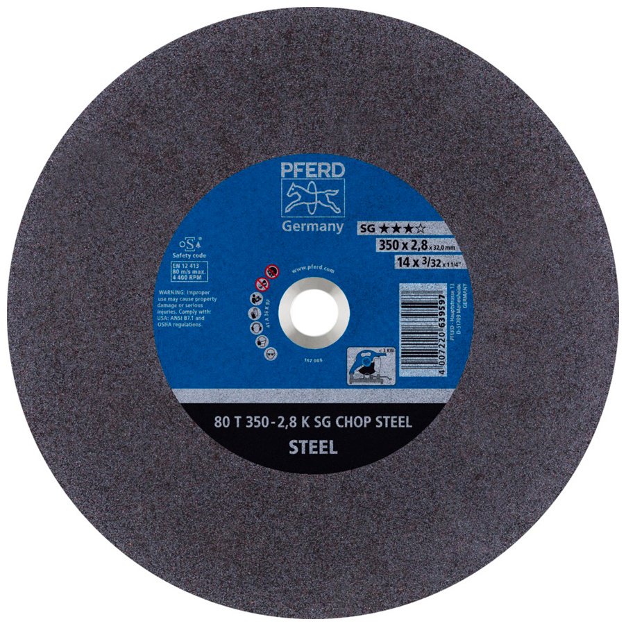 Диск отрезной алмазный 350x32х2.8 мм, Pferd 80 T 350-2,8 K SG CHOP STEEL/32,0 купить,NaN