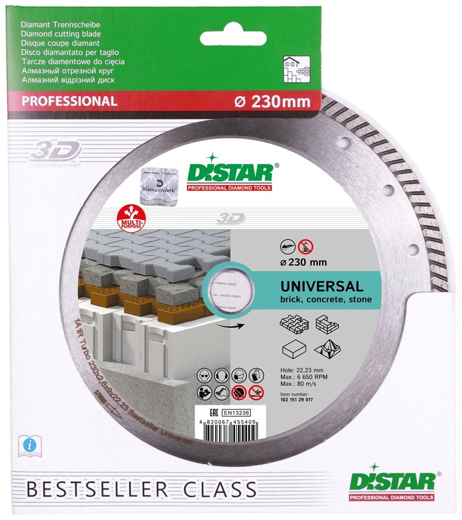 Distar Bestseller Universal Turbo 10215129017 230x22.23 мм купить,NaN