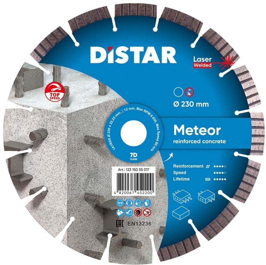 Диск отрезной алмазный 230x22.23х2.6 мм, Distar Meteor (12315055019) купить,NaN