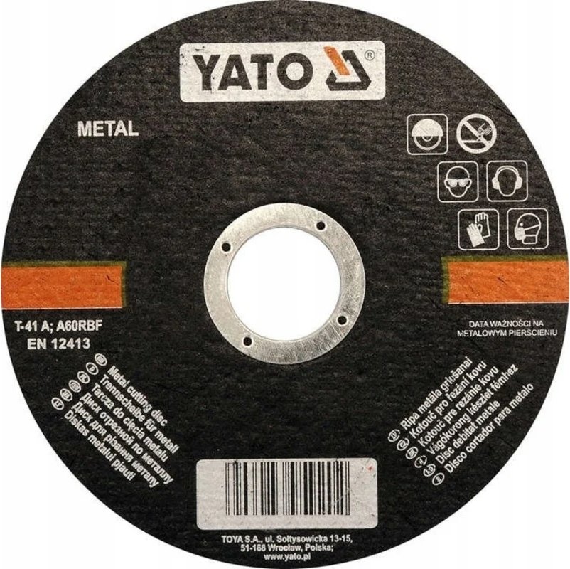 Диск отрезной по металлу 180x22.2х2.5 мм, YATO YT-5926