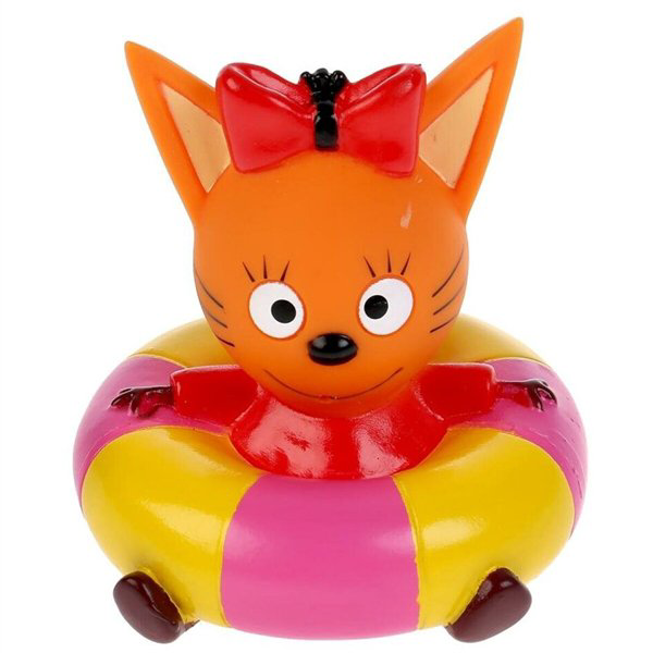 Игрушка для ванны  Три Кота  Карамелька на круге купить,NaN