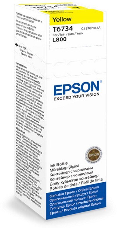 Чернила Epson C13T67344A L800 желтые