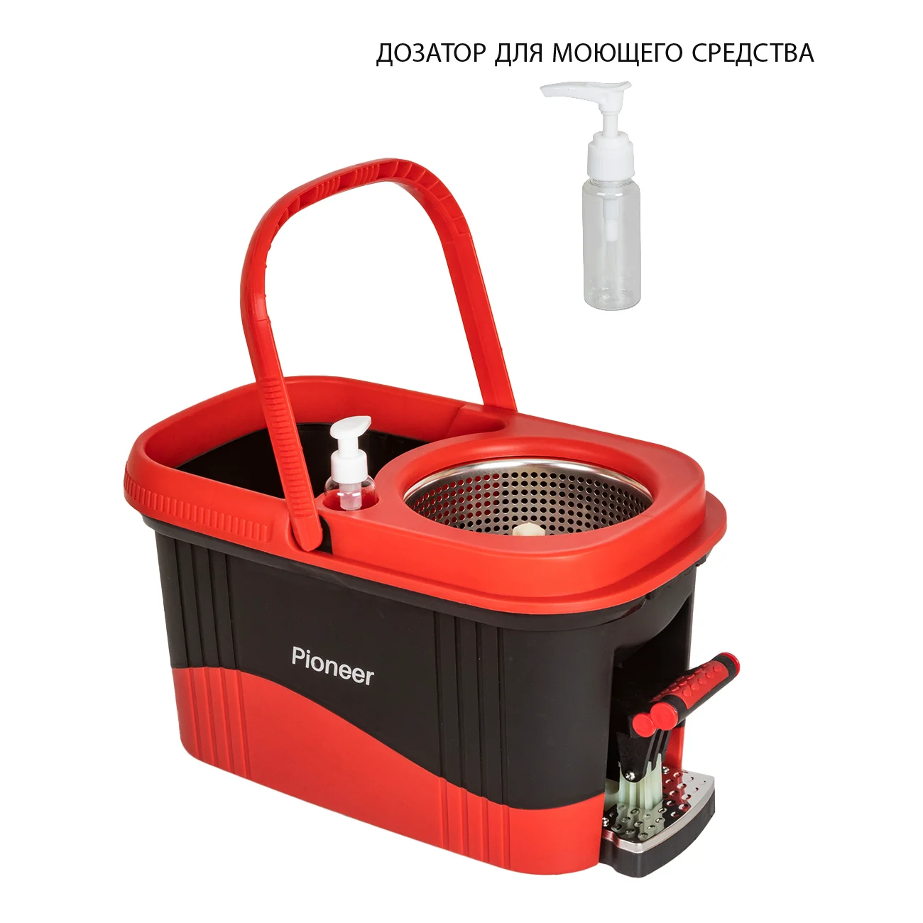 Швабра Pioneer 7112S красная купить,0