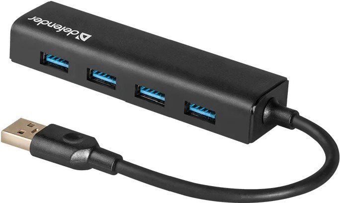 USB Hub Defender Quadro Express черный