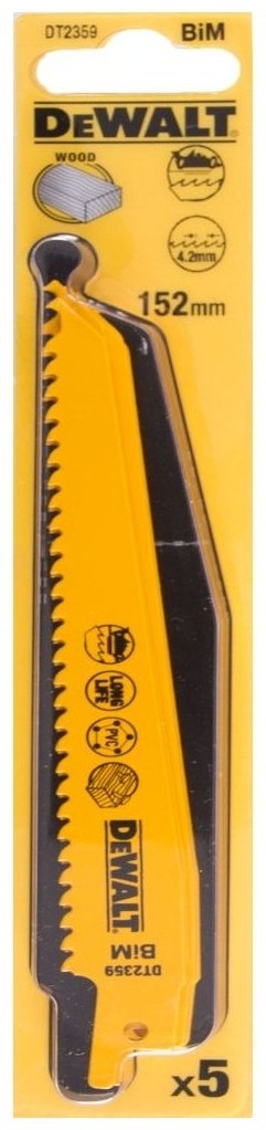 Пильное полотно DeWALT 152 мм, 5 шт. арт. DT2359-QZ
