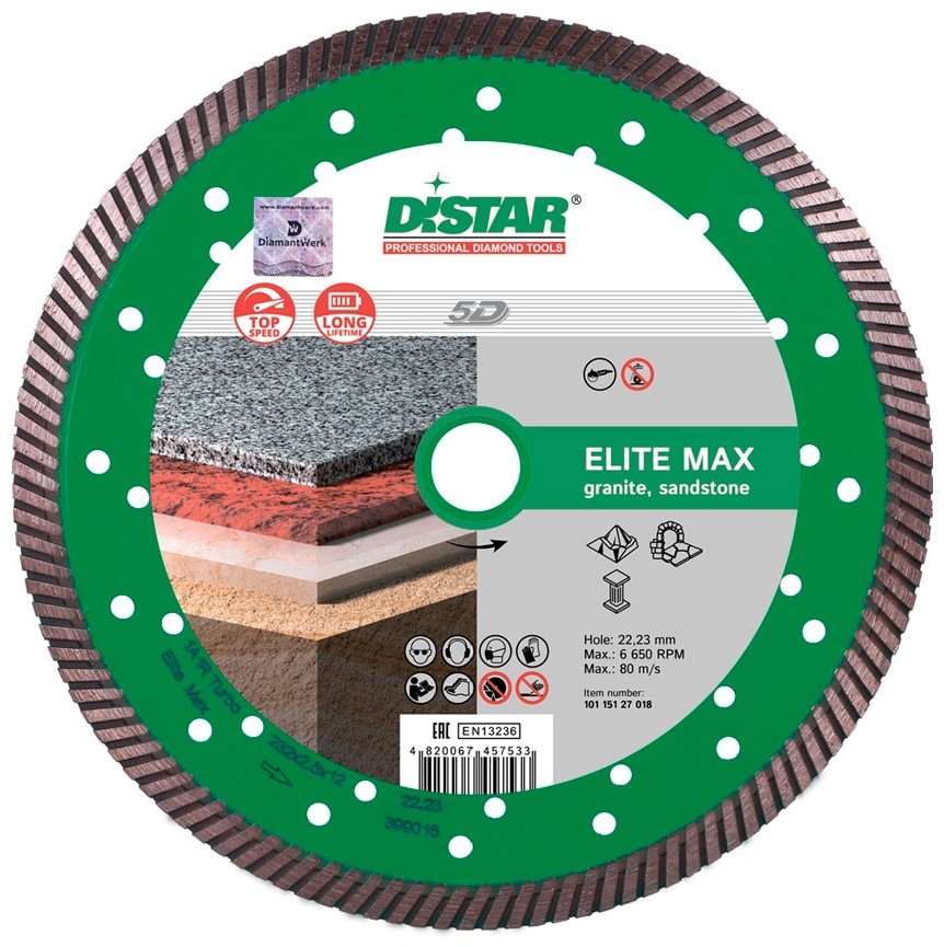 Диск отрезной алмазный 230x22.23х2.5 мм, Distar Turbo Elite Max купить,NaN