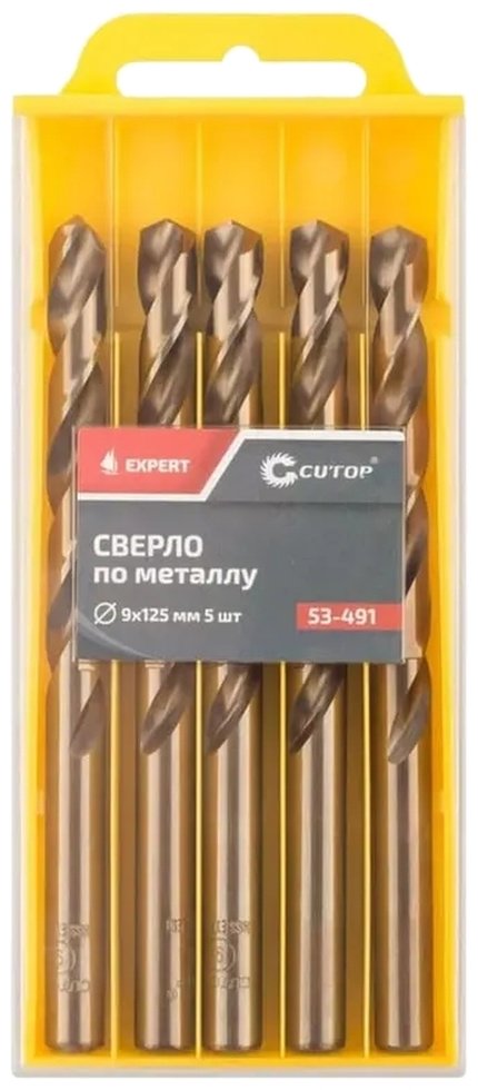 Сверло CUTOP по металлу 53-491 9 мм, 5 шт.