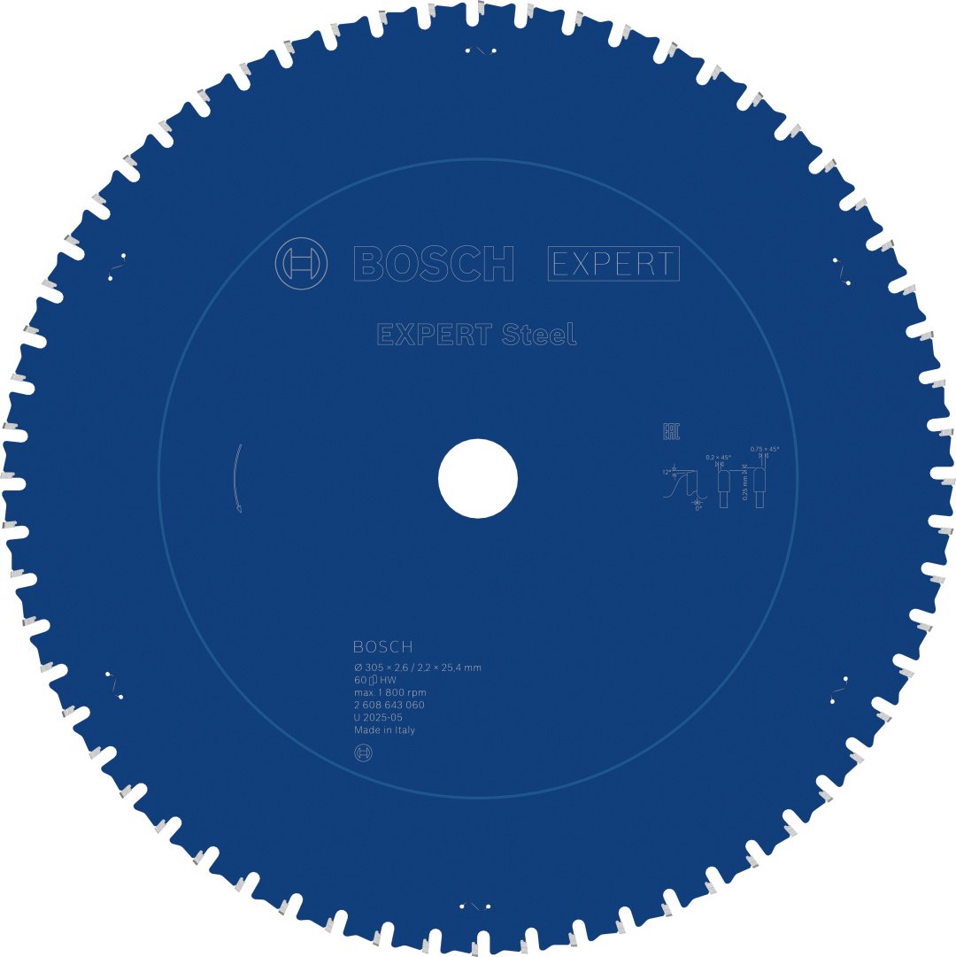 Bosch Полотно для циркулярной пилы EXPERT Steel, 305x25.4х1 мм, 2608643060
