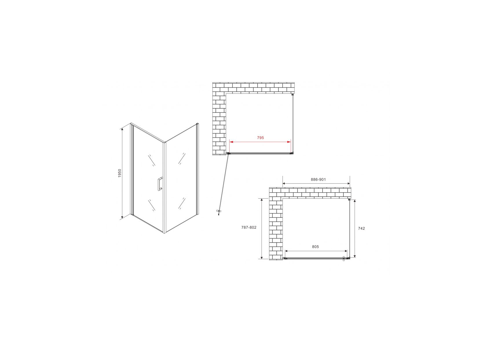 Душевой уголок Abber Sonnenstrand AG04090-S80 купить,NaN