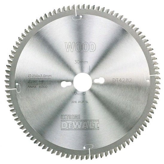 Пильный диск по дереву DeWALT DT4282, 250x30 мм, 96Т