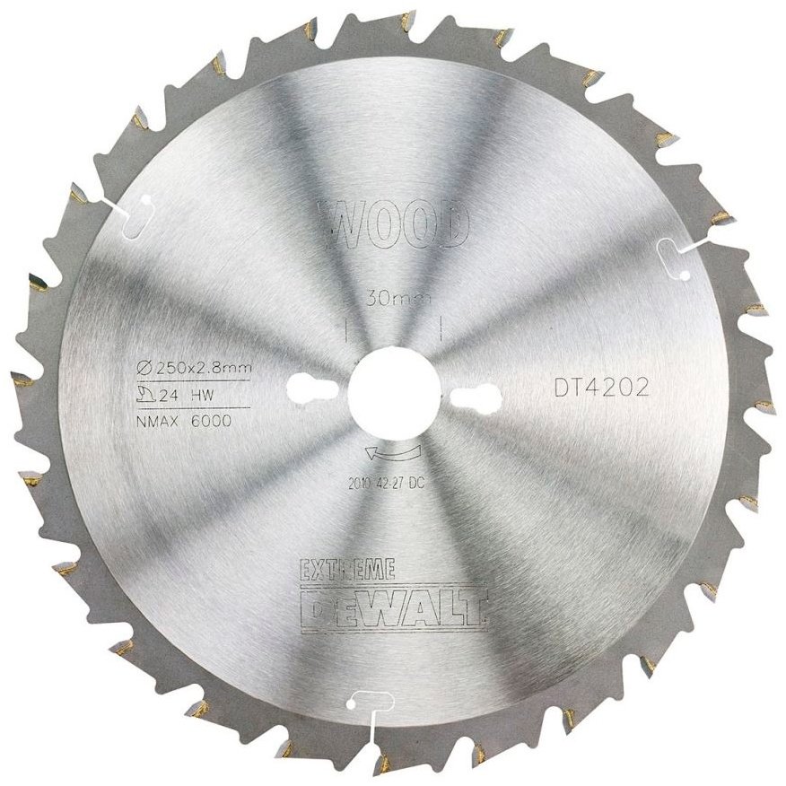 Пильный диск универсальный DeWALT DT4202-QZ, 250x30 мм, 24Т