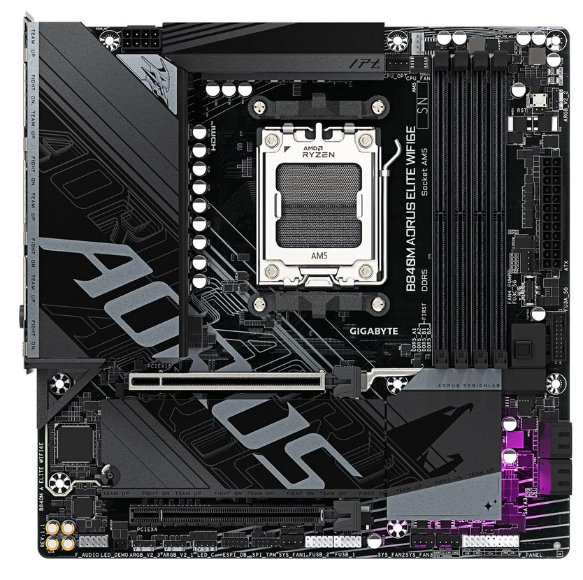 Материнская плата Gigabyte B840M Aorus Elite WiFi6E REV.1.1 9MB84MET6-00-G11