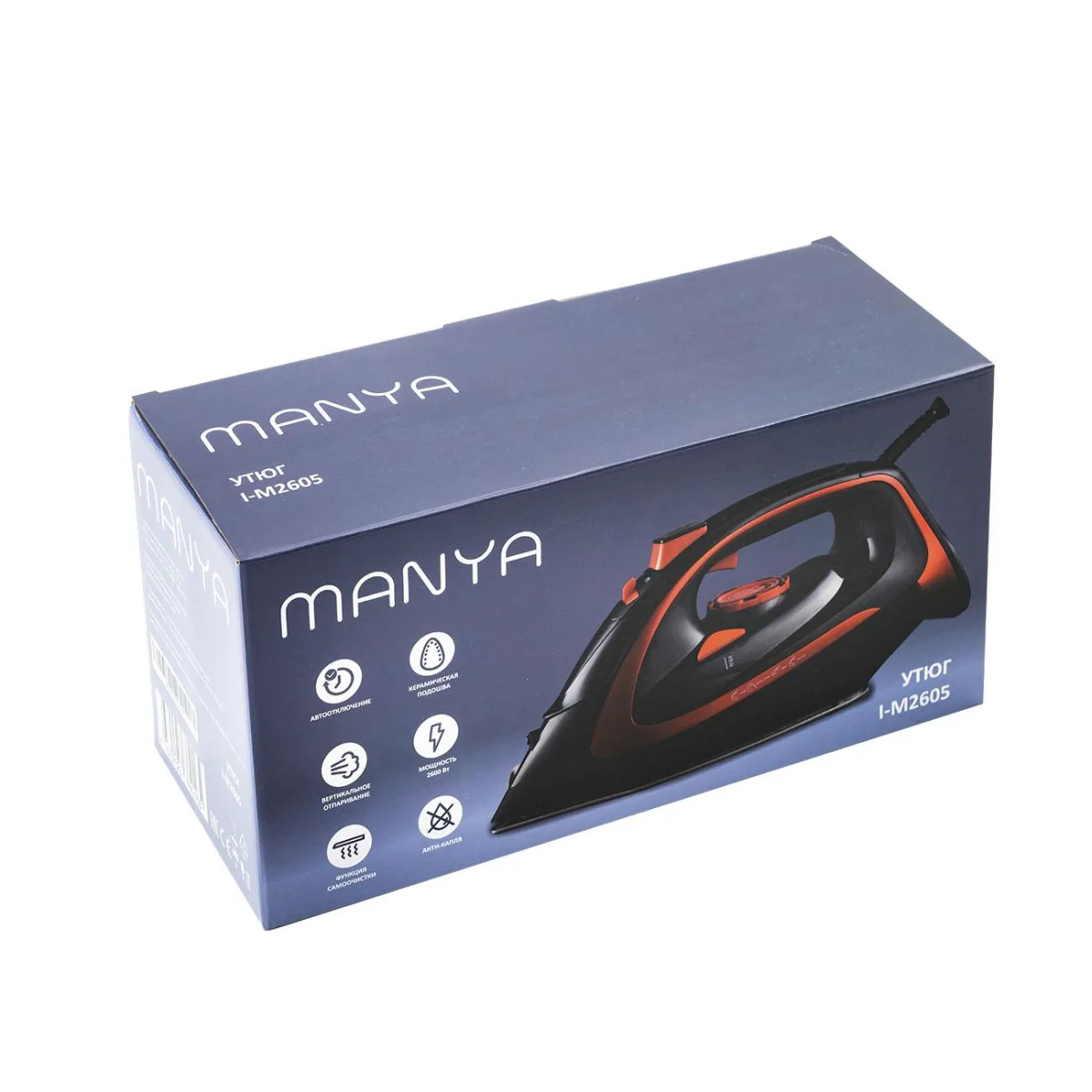 Утюг Manya I-M2605 черно-красный - ForteMarket Утюг Manya I-M2605 черно-красный купить,0