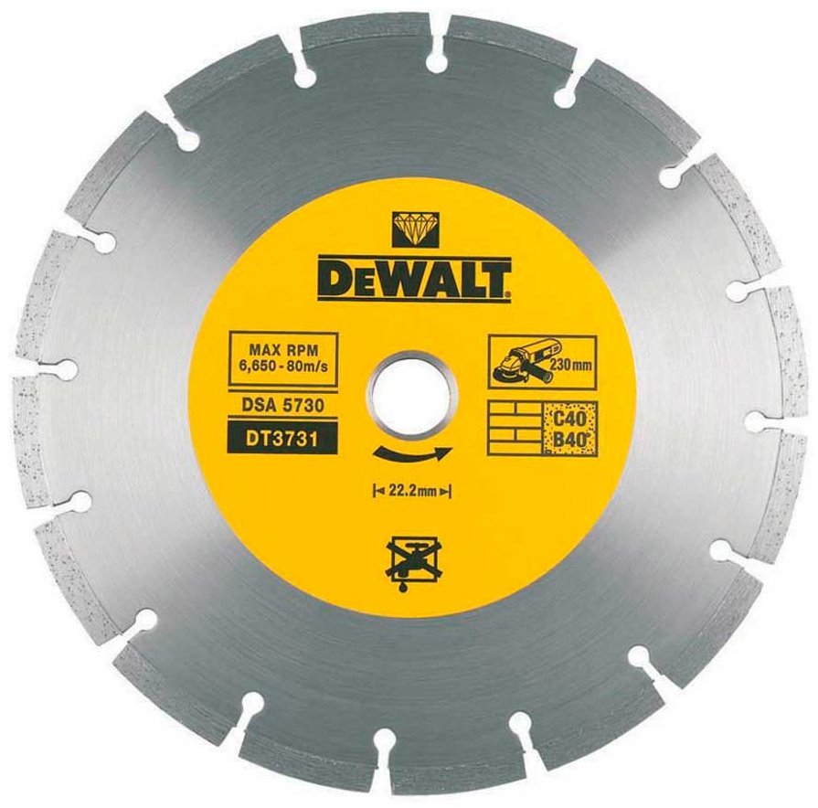 Диск отрезной алмазный 230x22.2х7 мм, DeWALT DT3731-QZ