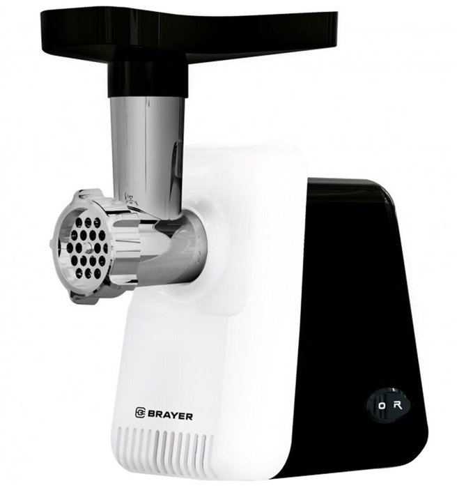 Мясорубка Brayer BR1600 черно-белая