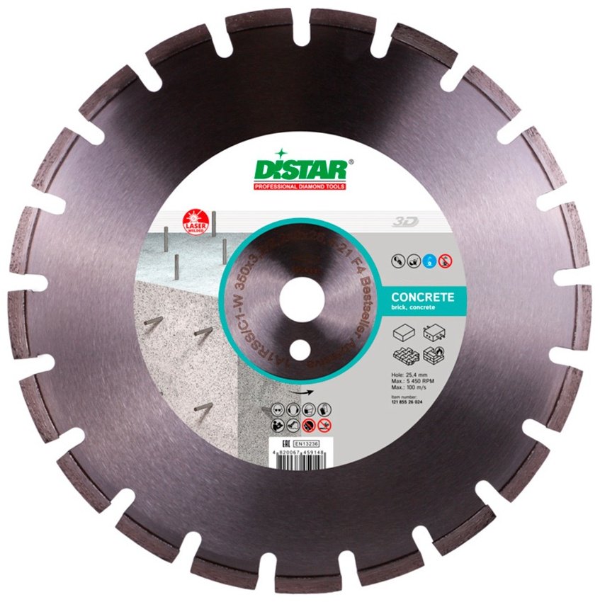Диск отрезной алмазный 400x25.4х3.5 мм, Distar Bestseller Concrete купить,NaN