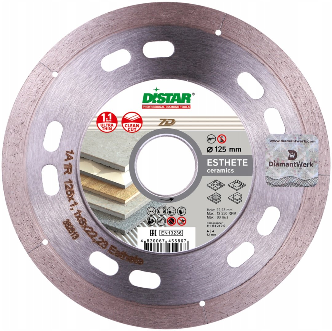 Диск отрезной алмазный 115x22.23х1.1 мм, Distar Esthete купить,NaN