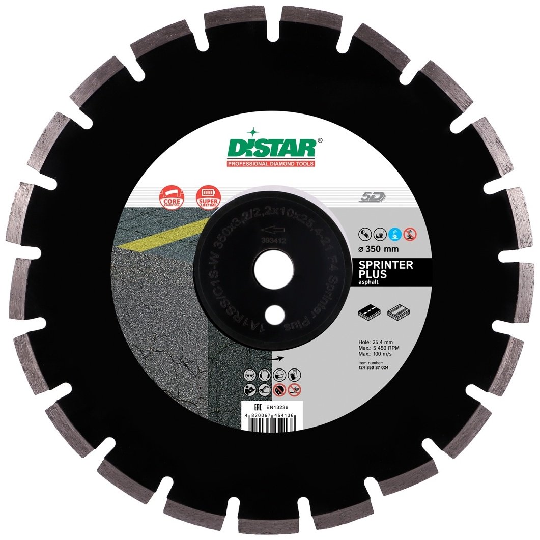 Диск отрезной алмазный 350x25.4х3.2 мм, Distar Sprinter Plus 12485087024