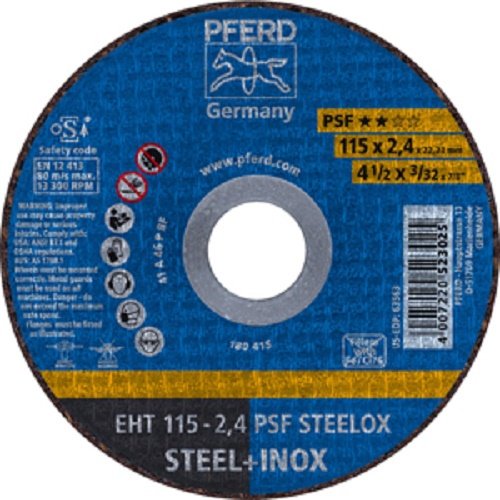 Диск отрезной по металлу 115x22.23х2.4 мм, Pferd 61730122 купить,NaN