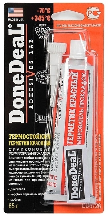 Герметик DoneDeal DD6726 85мл красный 
