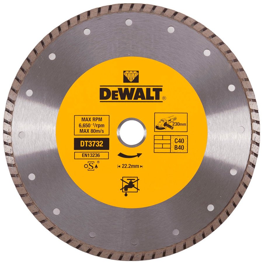 Диск отрезной алмазный 230x22.2х2.4 мм, DeWALT DT3732-QZ
