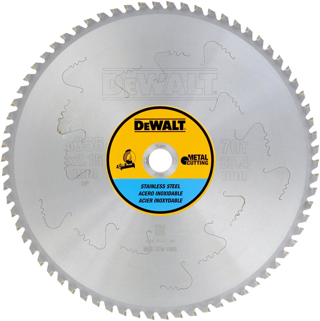Пильный диск по металлу DeWALT DT1921-QZ, 355x25.4 мм, 70Т