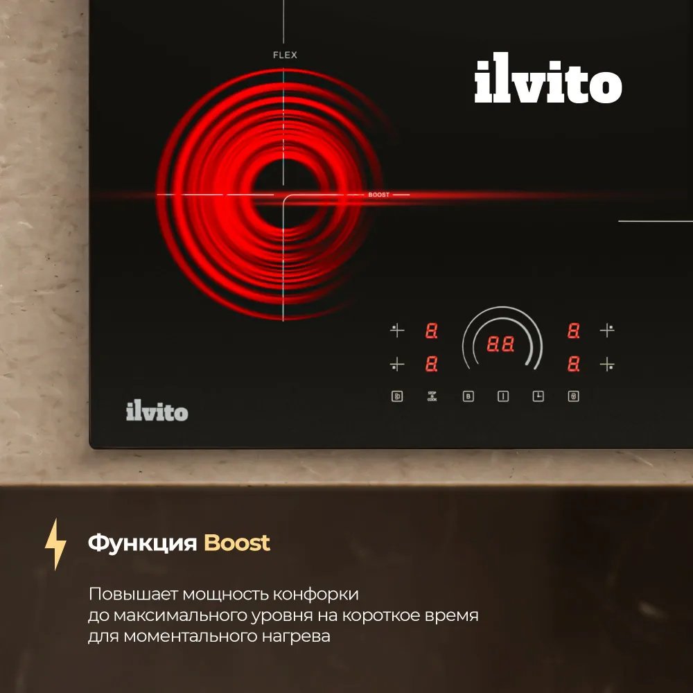 Варочная поверхность Ilvito Ilvito IPI ACORO 641 H черный купить,NaN