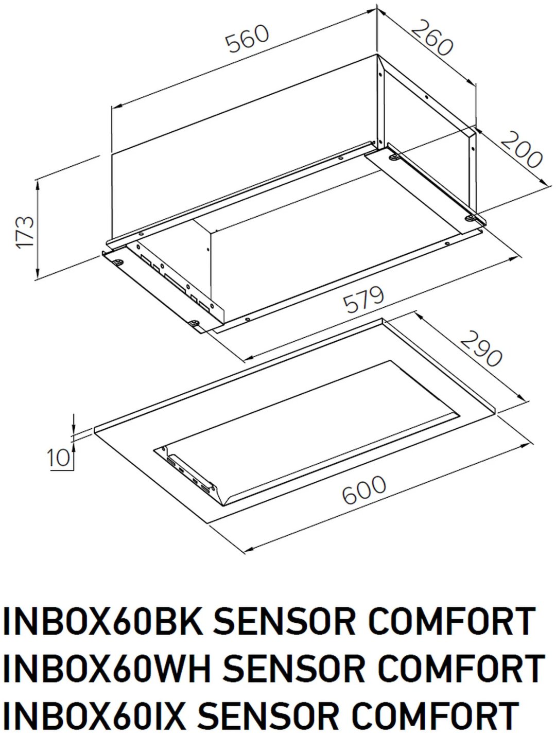 Вытяжка MEFERI INBOX60WH SENSOR COMFORT белый купить,NaN