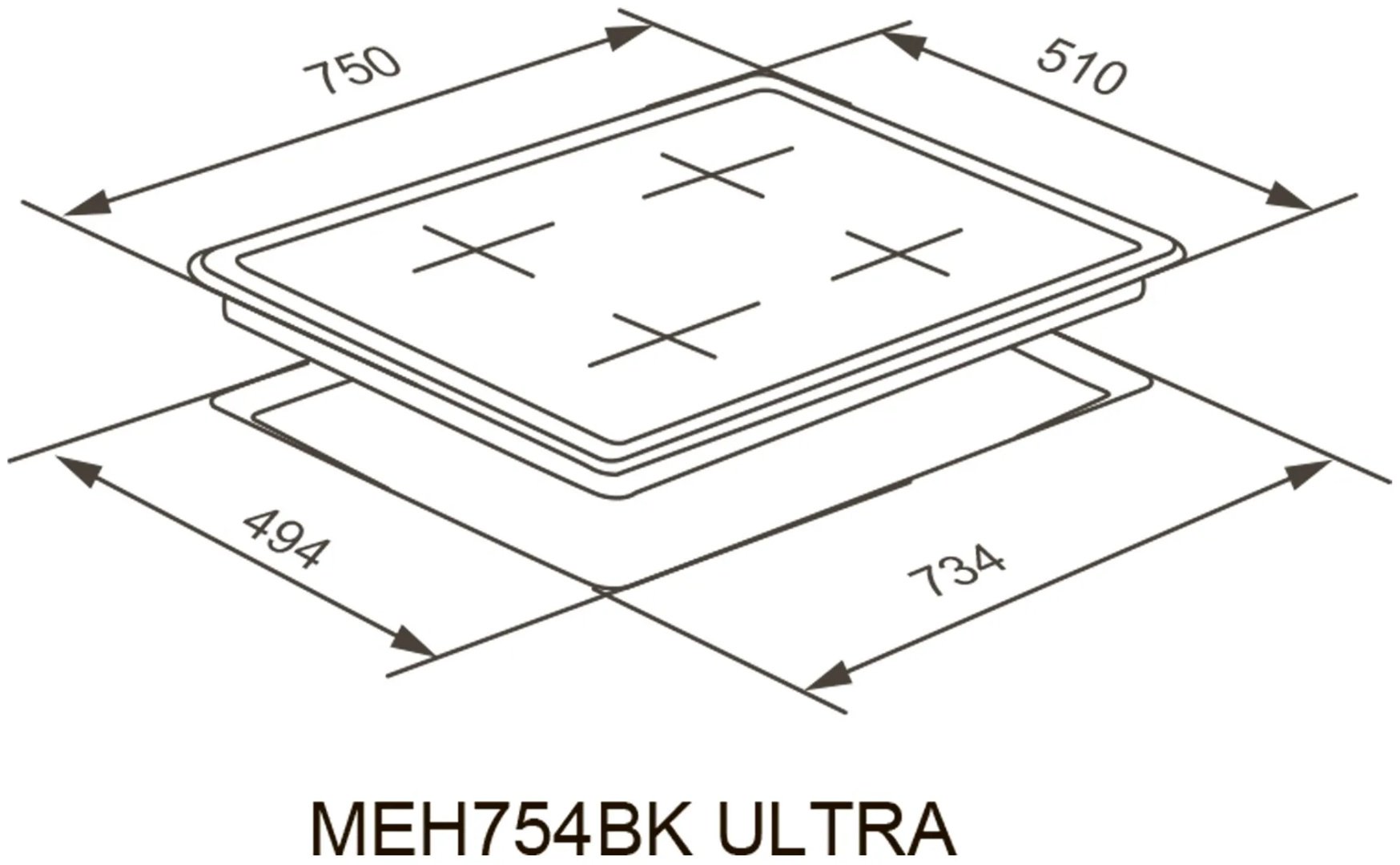 Варочная поверхность MEFERI MEH754BK ULTRA черный купить,NaN