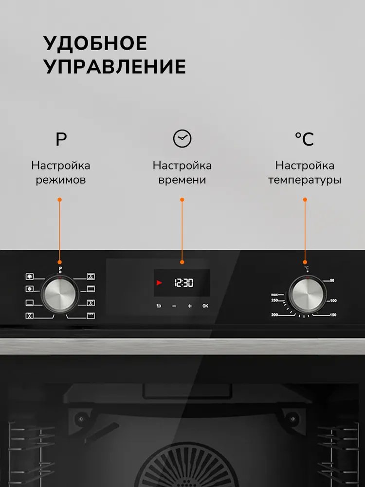Духовой шкаф MILLEN MEO 6002 BL черный купить,NaN