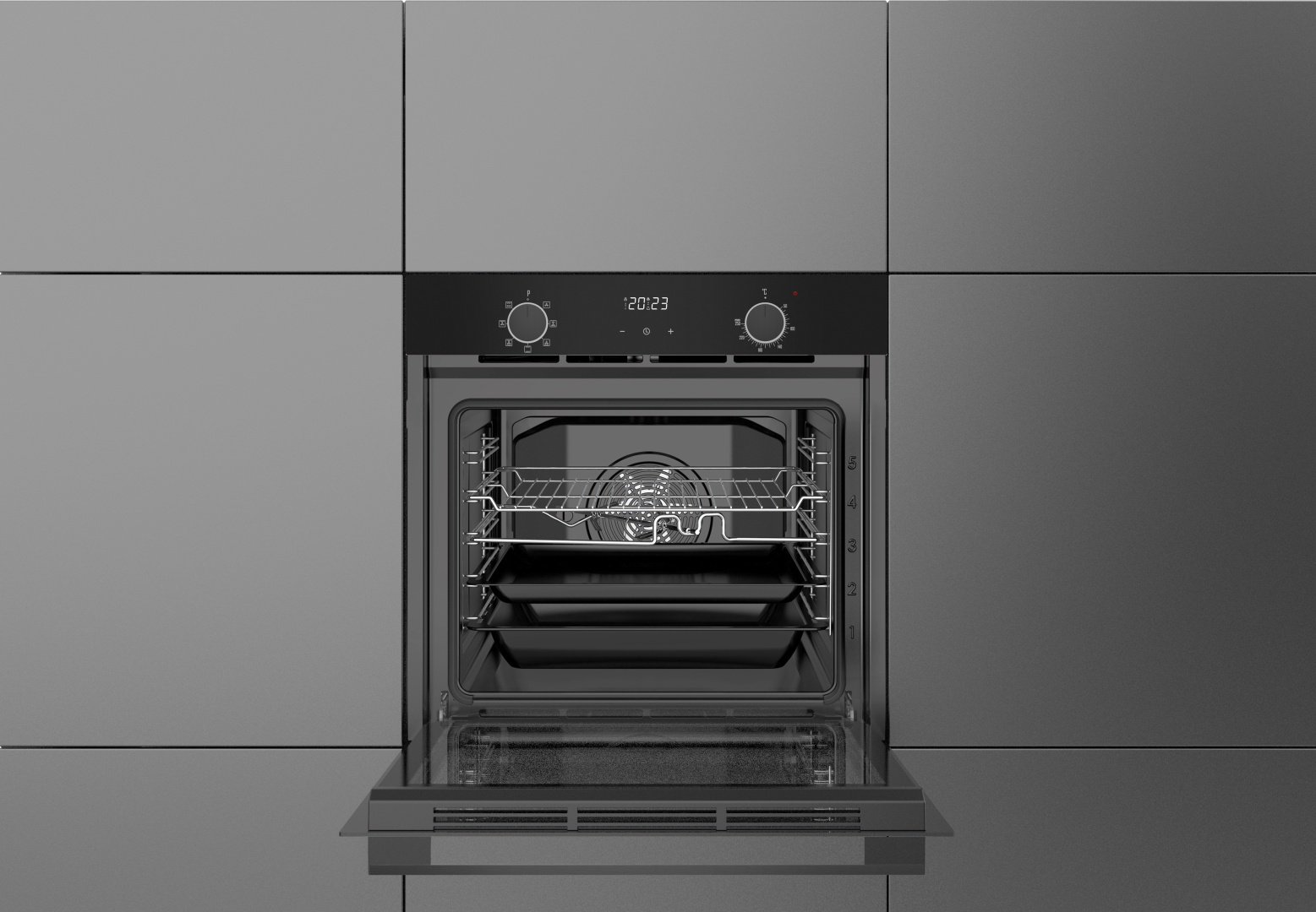Духовой шкаф HAUSLER HS-TRSBLGGR7 черный купить,NaN