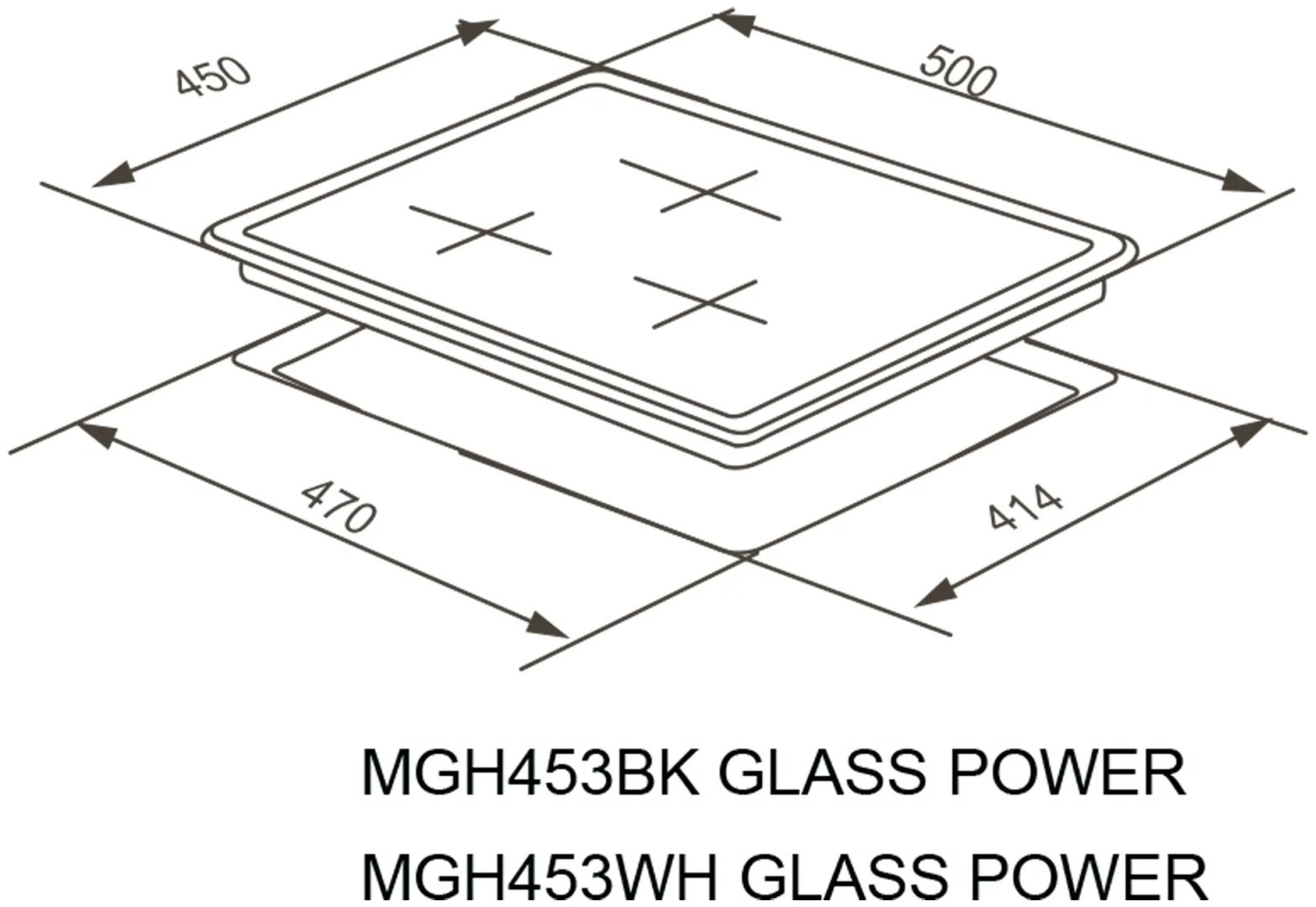 Варочная поверхность MEFERI MGH453WH GLASS POWER белый купить,NaN