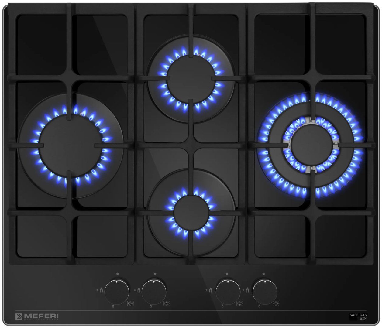Варочная поверхность MEFERI MGH604BK GLASS ULTRA черный купить,NaN