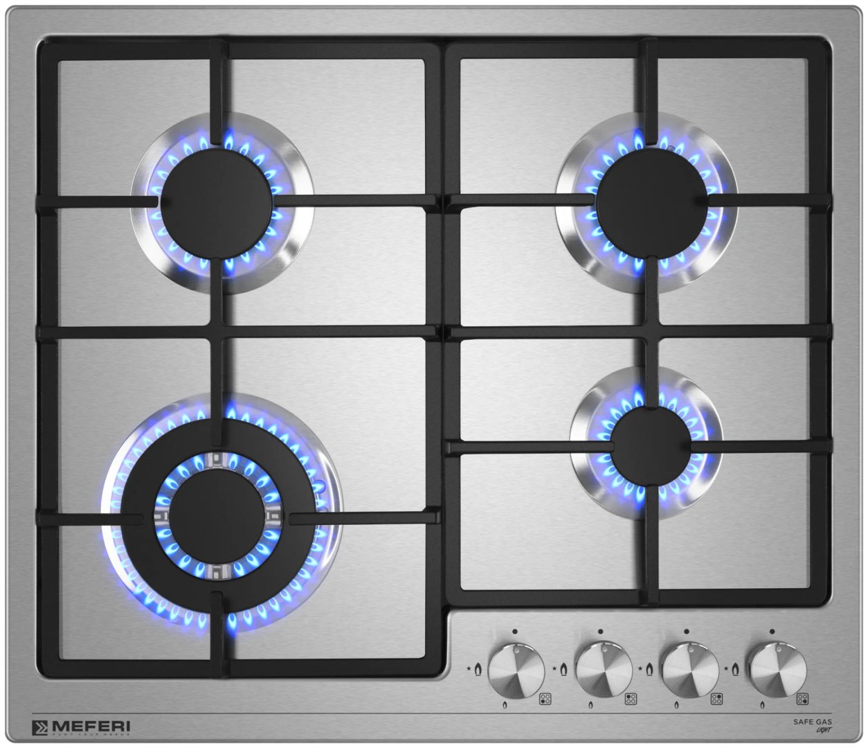 Варочная поверхность MEFERI MGH604IX LIGHT стальной купить,NaN